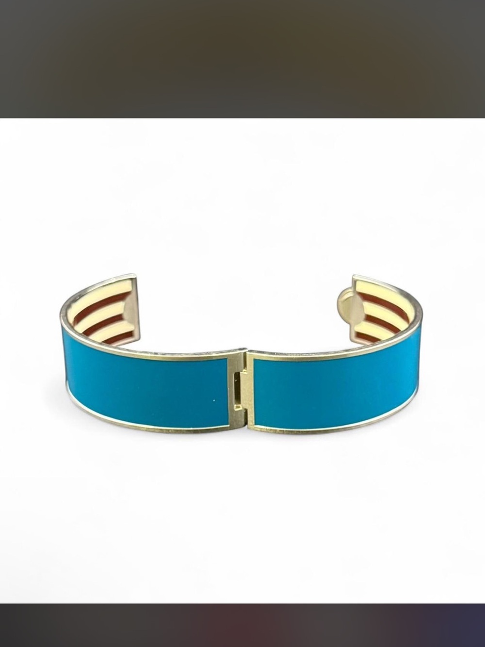 Henri Bendel Turquoise Enamel Cuff Bracelet ✨ - Picture 3 of 8